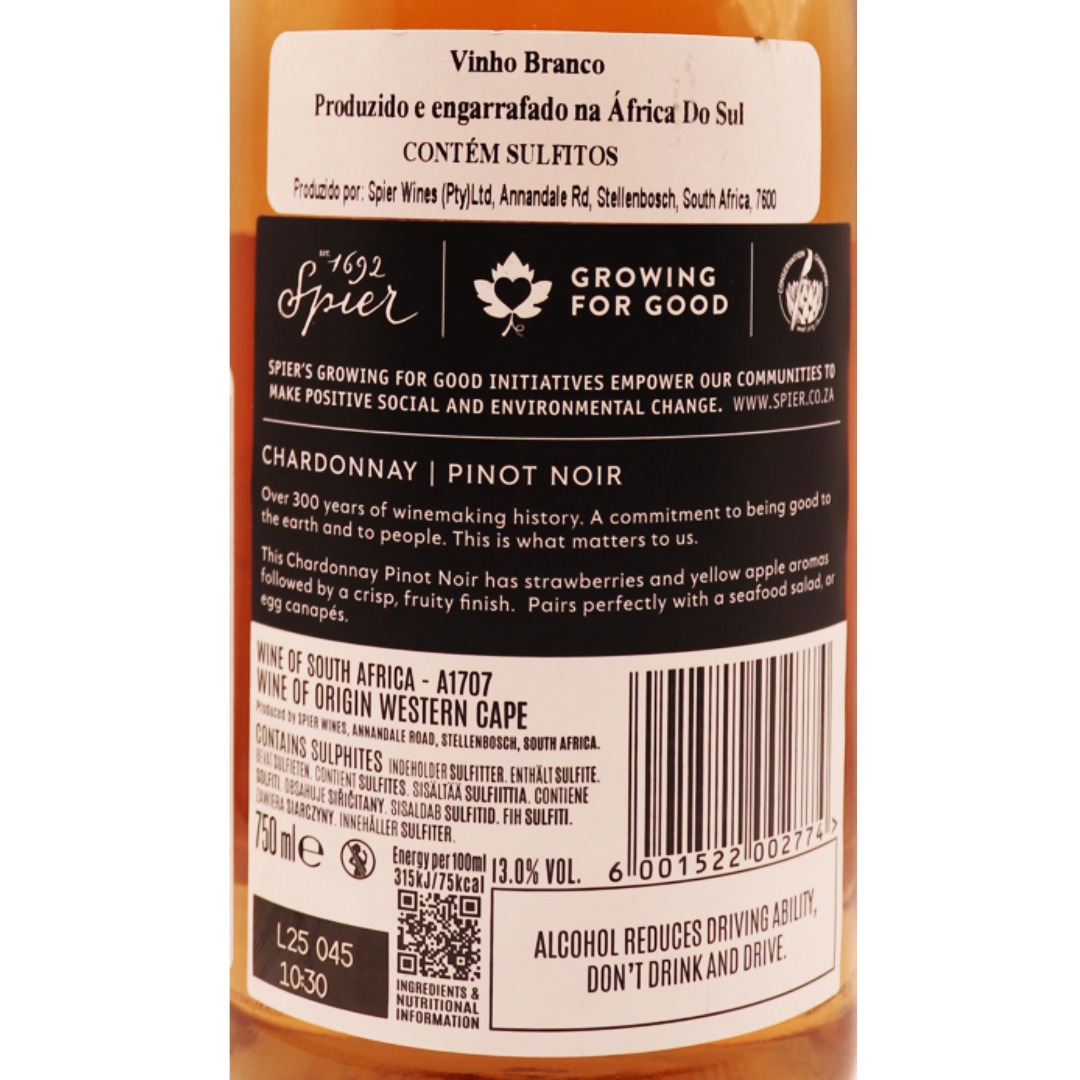 Afrique du Sud Rosé Chardonnay Pinot noir Spier 24 75cl – Image 2