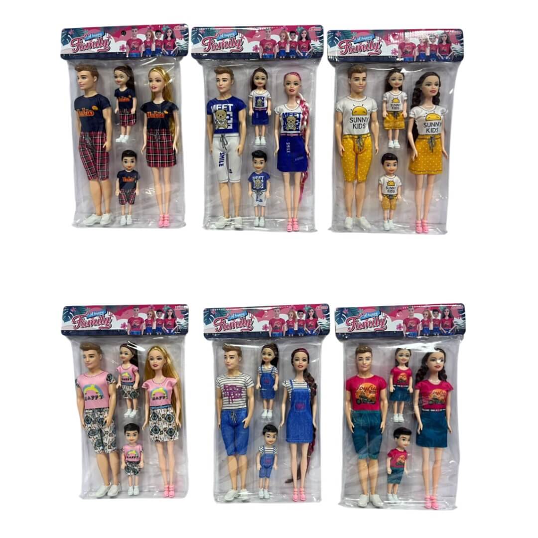 Assortiment de poupées père, mère et enfants – Image 2