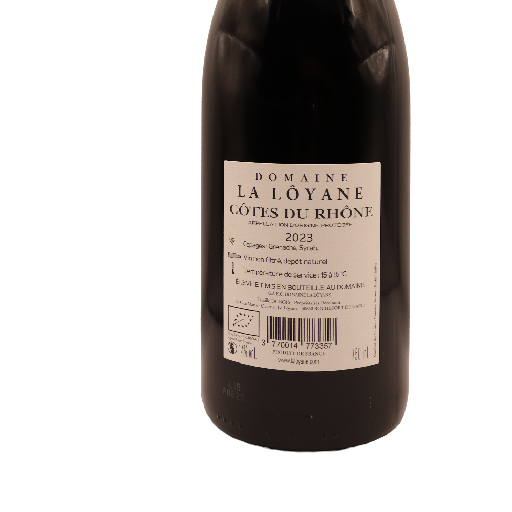 Côtes du Rhône Rouge Domaine La Loyane cuvée Bonheur 23 75cl – Image 2