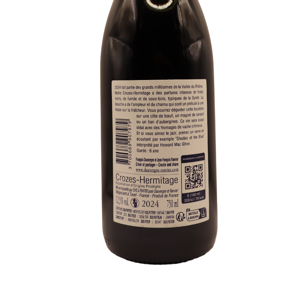 Rhône Rouge Crozes Hermitage Dauvergne & Ranvier Sélection 24 75cl – Image 2