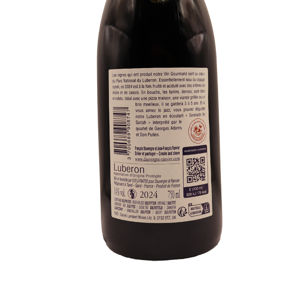 Rhône Rouge Lubéron Dauvergne-Ranvier 24 75cl – Image 2