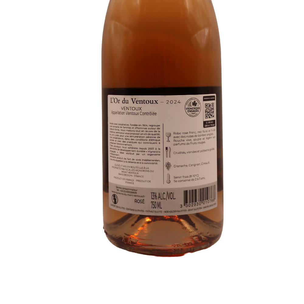 Rhône Rosé Ventoux L'Or du Ventoux 24 75cl – Image 2