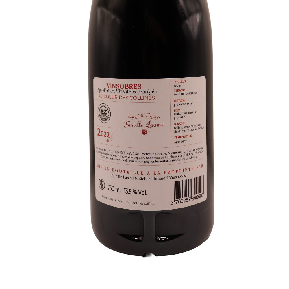 Rhône Rouge Vinsobres Famille Jaume au Cœur Collines 22 75cl – Image 2