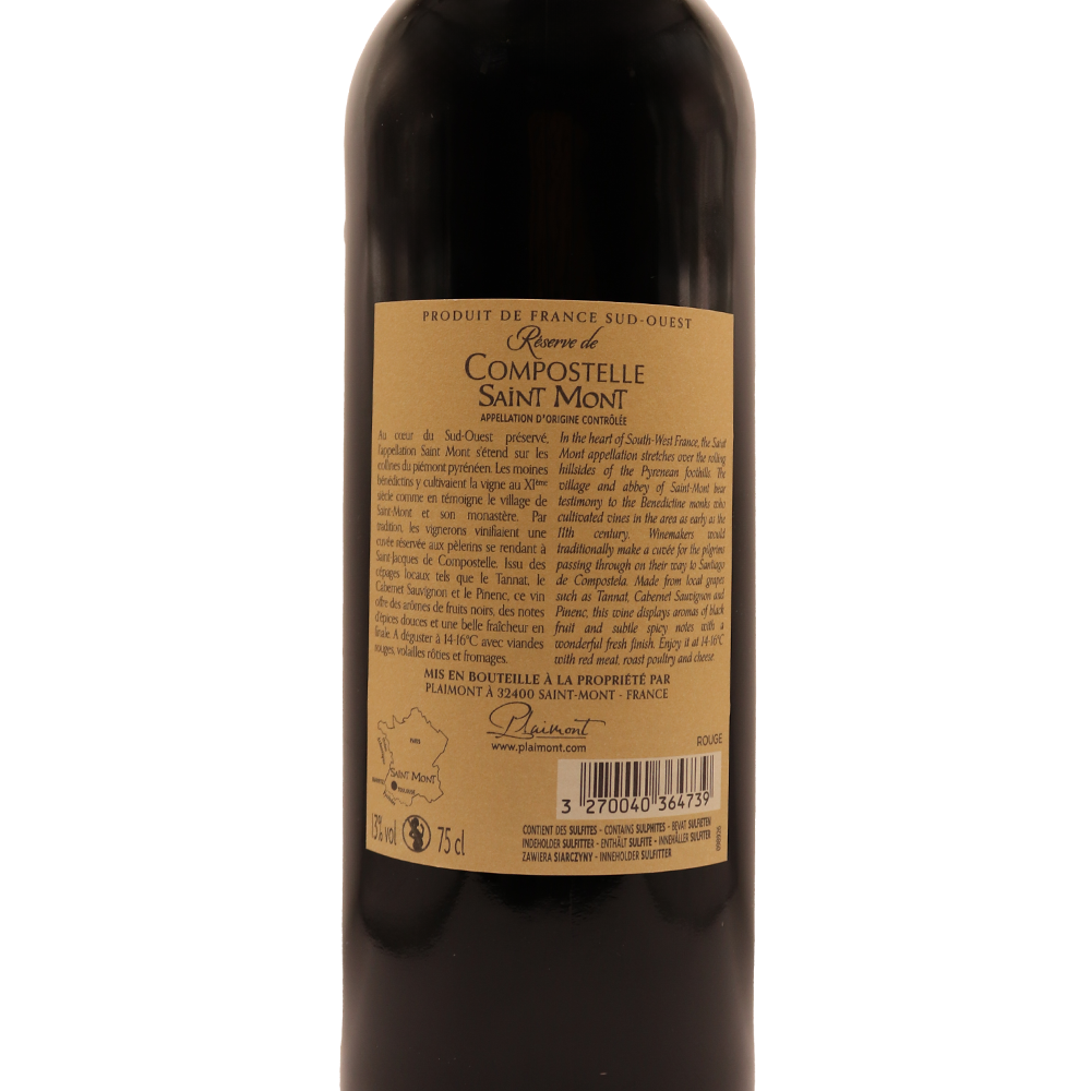 Sud-Ouest Rouge Côtes de Saint-Mont Réserve de Compostelle 21 75cl – Image 2