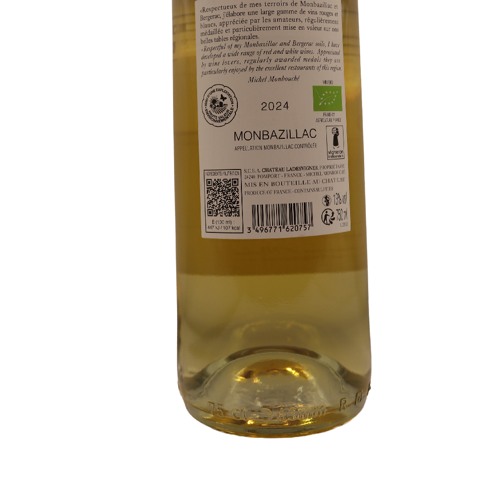 Sud-Ouest Blanc Monbazillac moelleux Grand Chemin Château Ladesvignes 24 75cl – Image 2