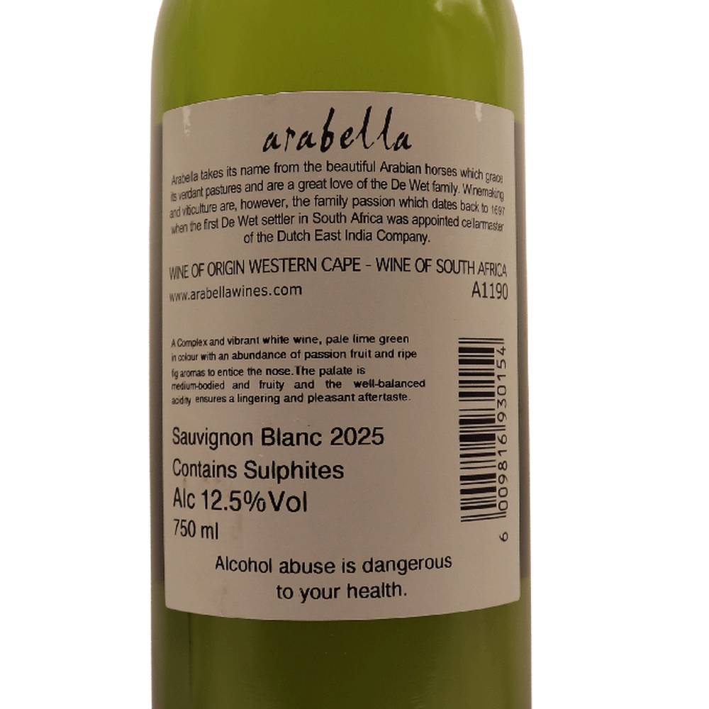 Afrique du Sud Blanc Sauvignon Arabella 25 75cl – Image 2