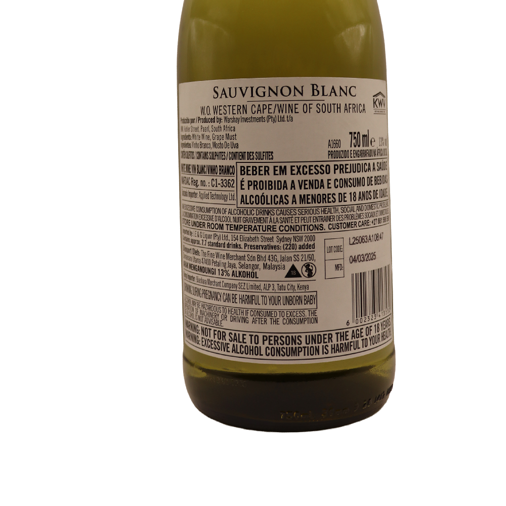 Afrique du Sud blanc Sauvignon Kwv 24 75cl – Image 2