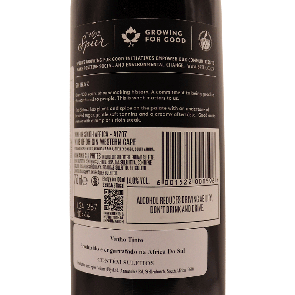 Afrique du Sud rouge Shiraz Classic Spier 23 75cl – Image 2