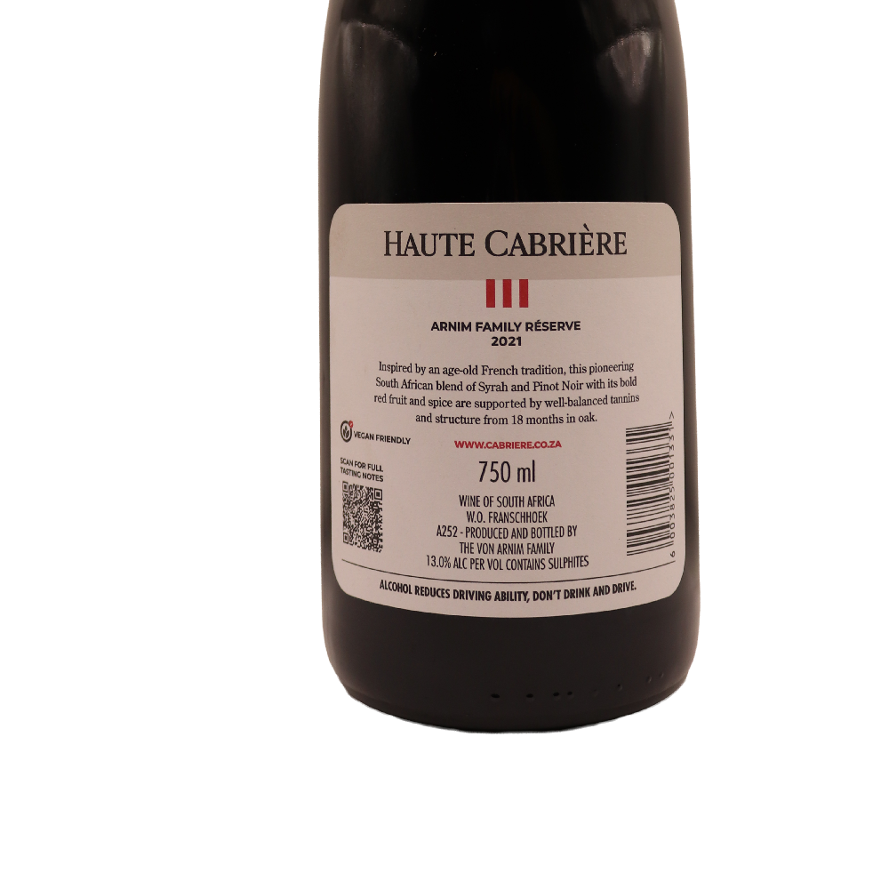 Afrique du Sud rouge Family Haute Cabrière 21 75cl – Image 2