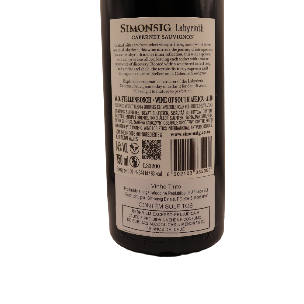 Afrique du Sud rouge Cabernet Sauvignon Simonsig 21 75cl – Image 2
