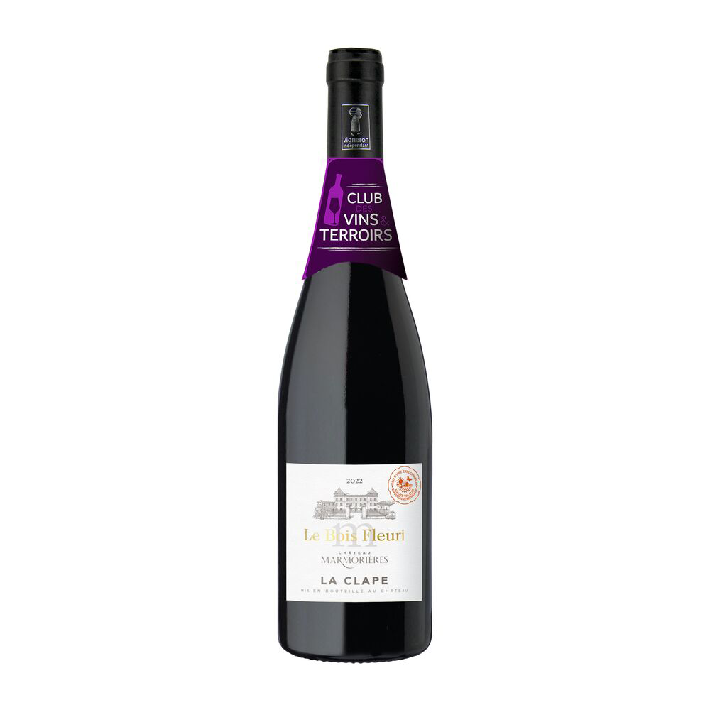 Languedoc rouge la Clape Château Marmorières Bois Fleuri 22 75cl