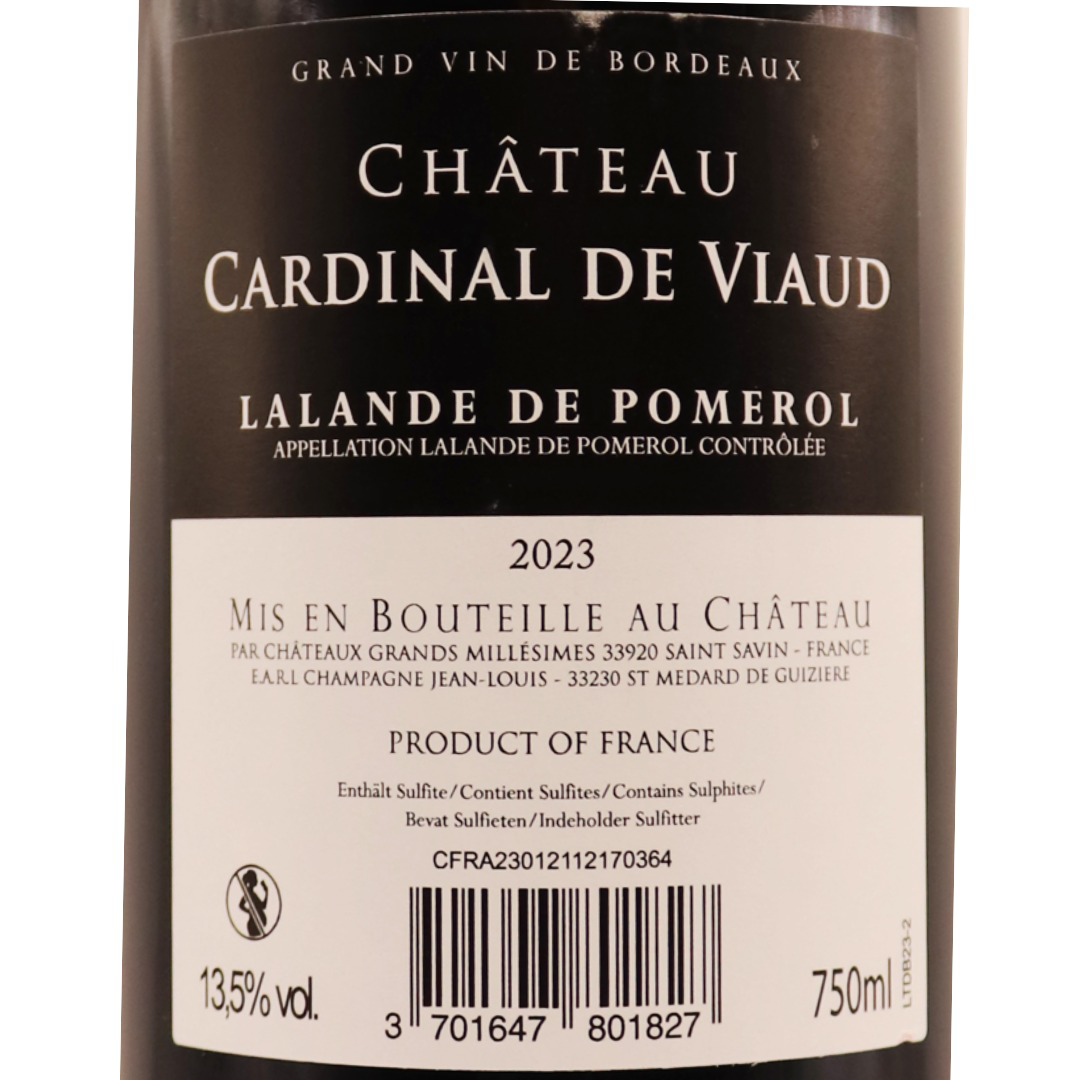 Bordeaux Rouge Lalande de Pomerol Château Cardinal de Viaud 23 75cl – Image 2