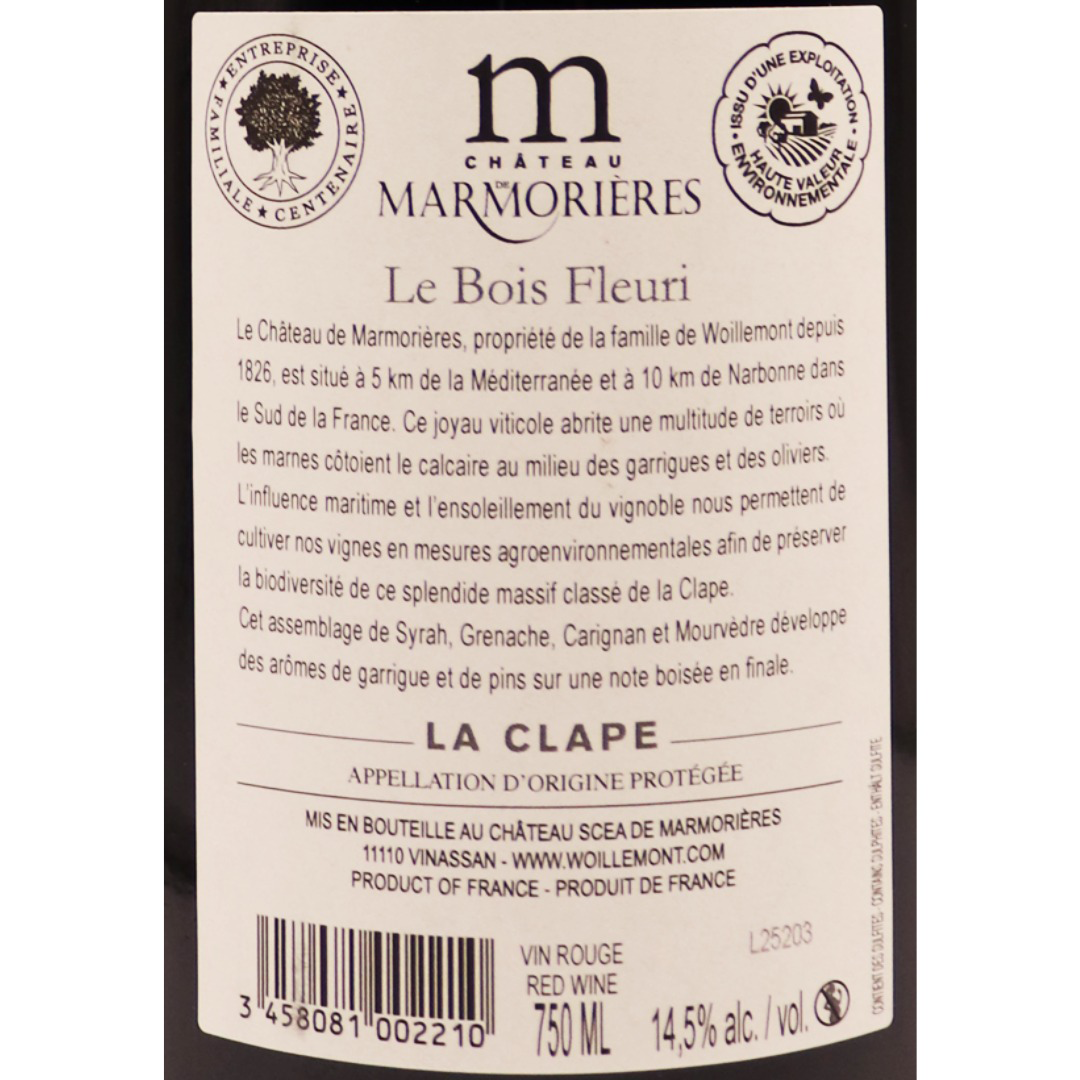 Languedoc Blanc Val de Montferrand Bergerie De L'Hortus 24 75cl – Image 2