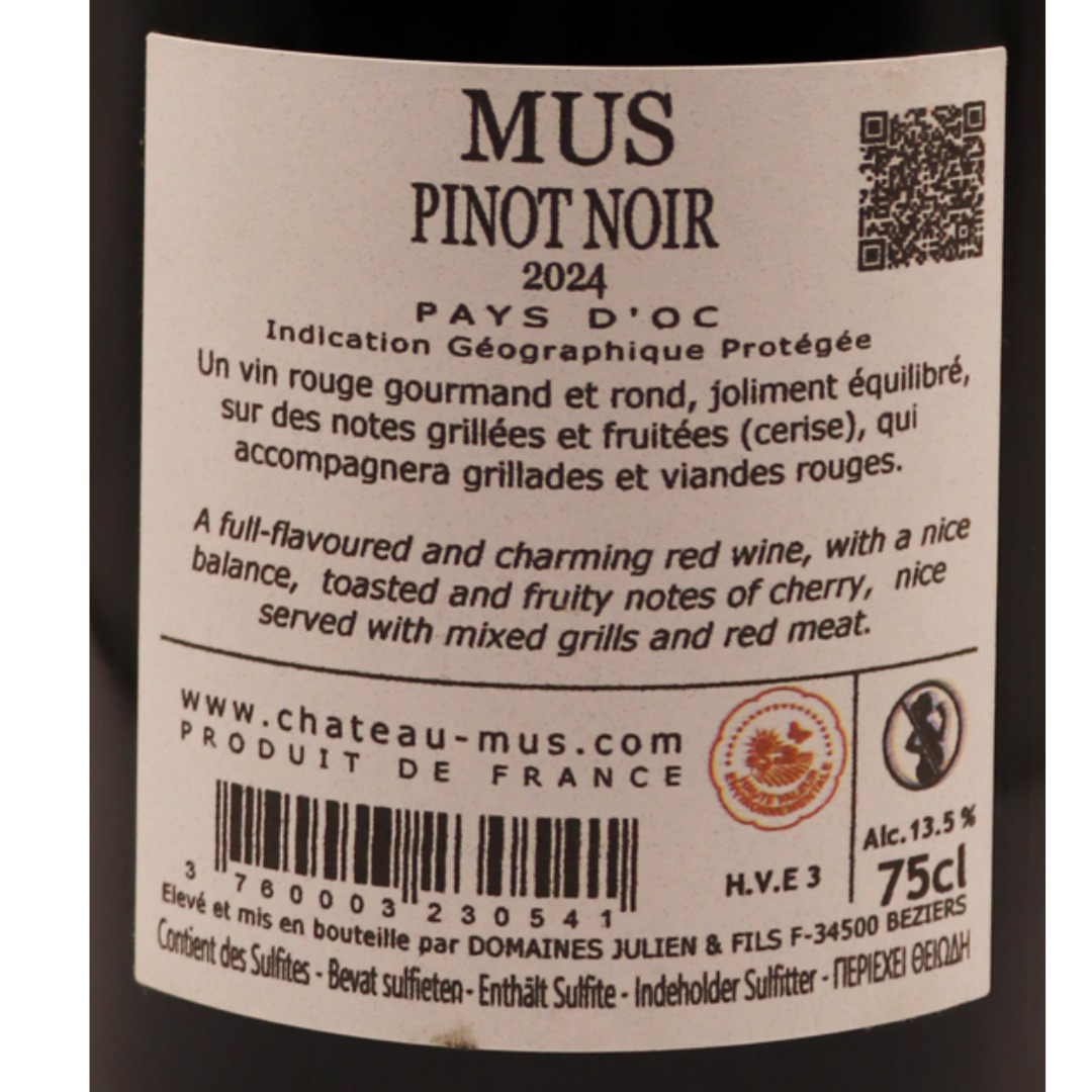 Languedoc Rouge Mus Pinot Noir 24 75cl – Image 2