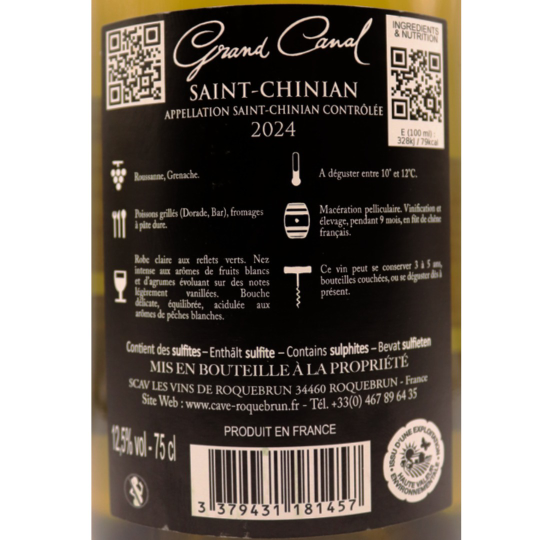 Languedoc Blanc Saint-Chinian Grand Canal 24 75cl – Image 2