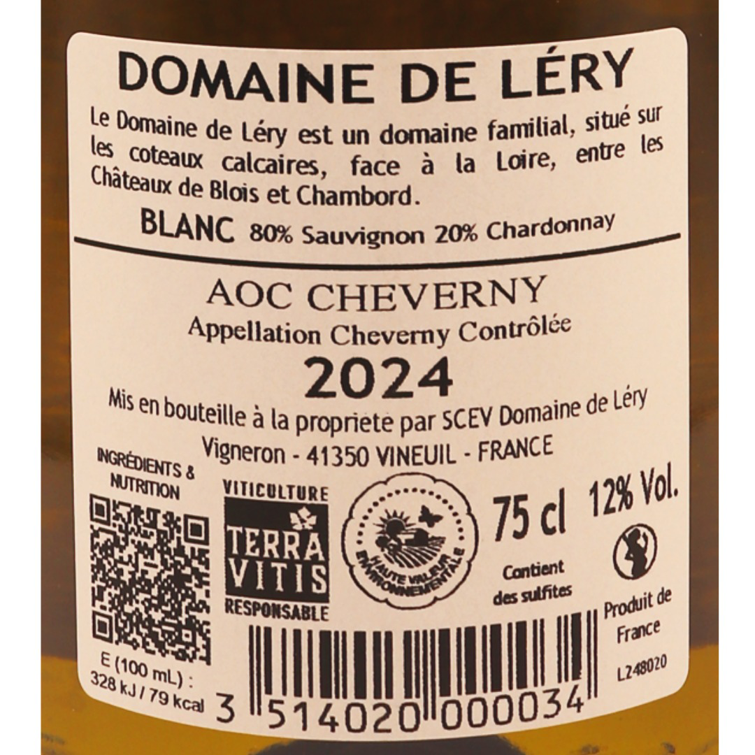 Loire Blanc Cheverny Domaine de Léry 24 75cl – Image 2