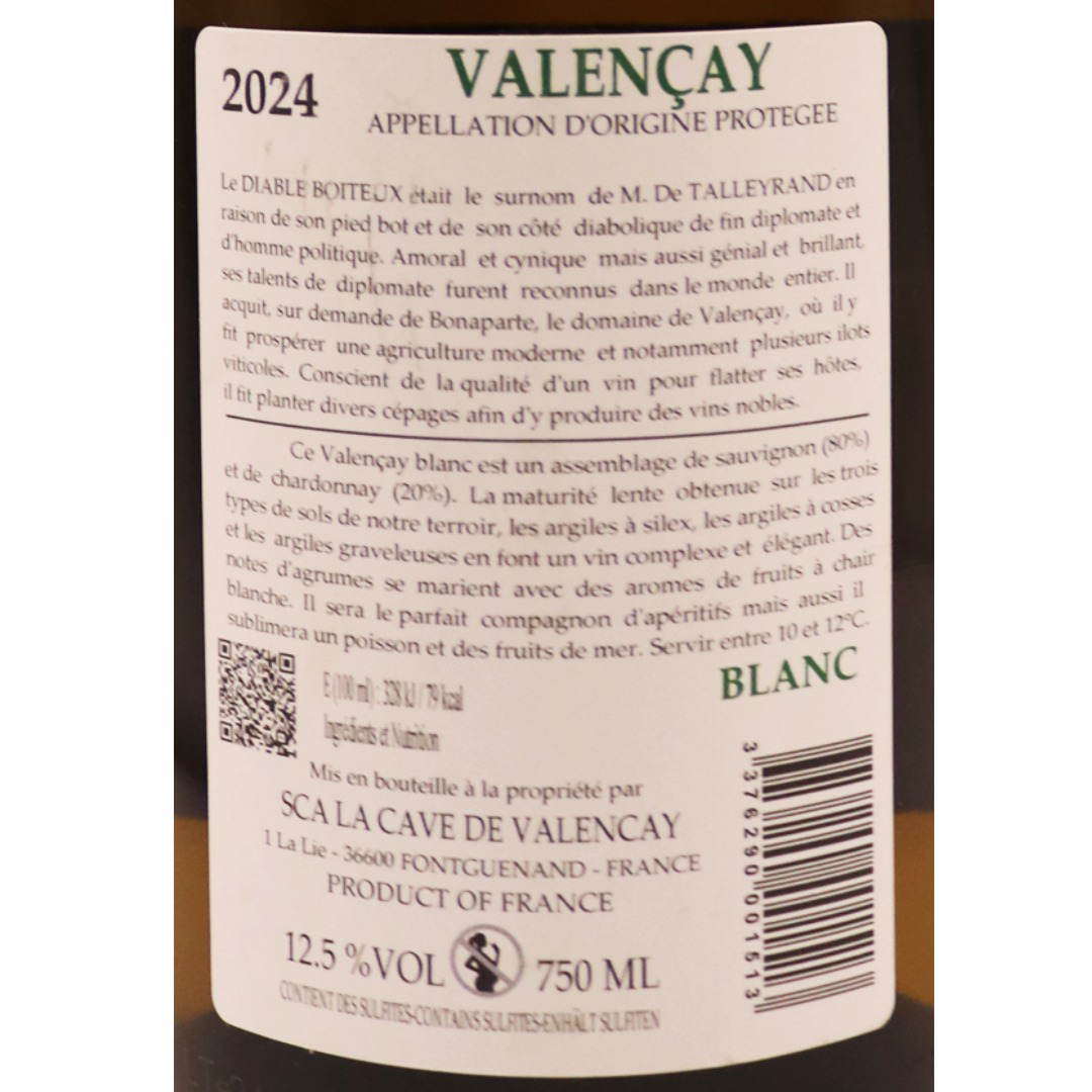 Loire Blanc Valençay le Diable Boiteux 24 75cl – Image 2
