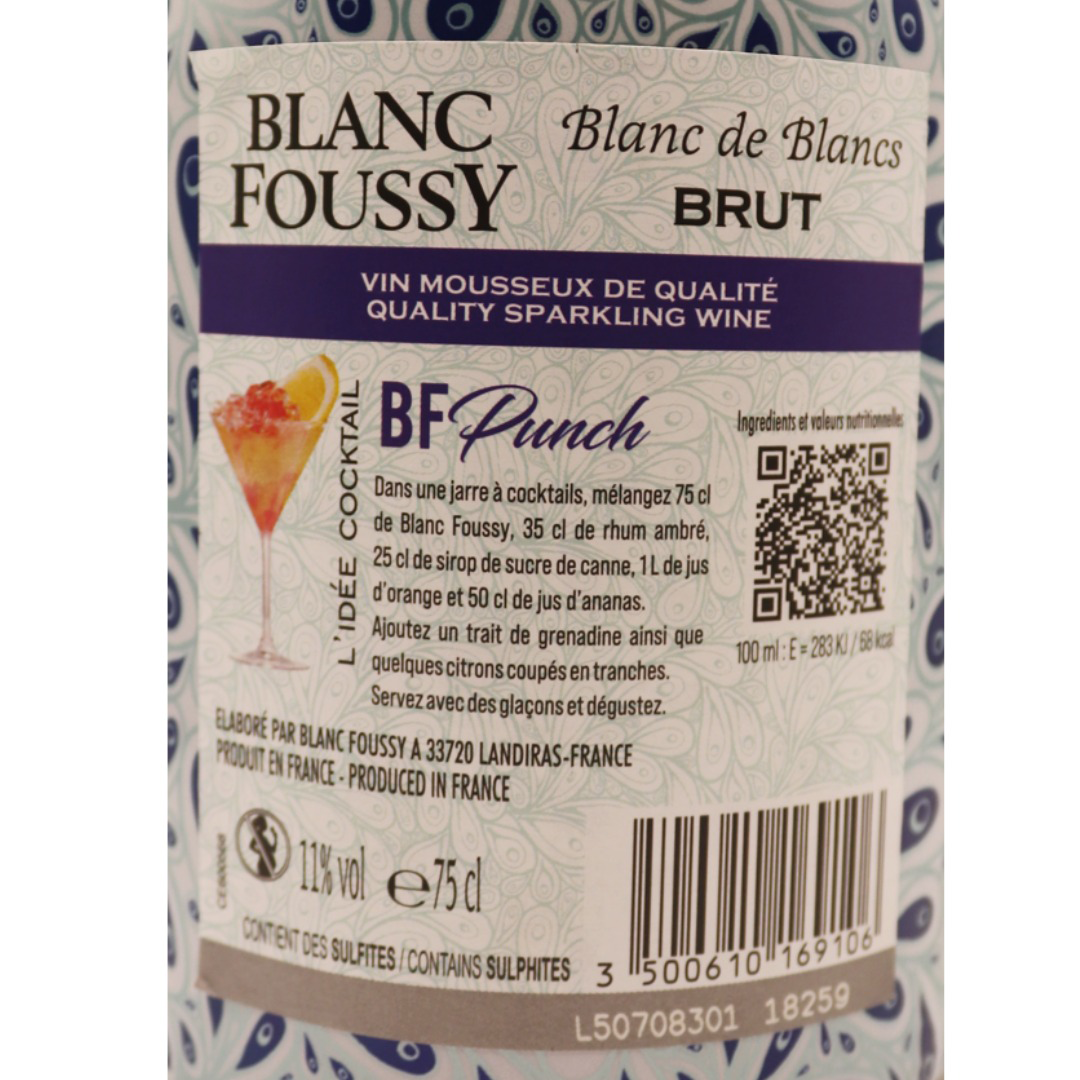 Pétillant Blanc de Blancs Foussy 75cl – Image 2