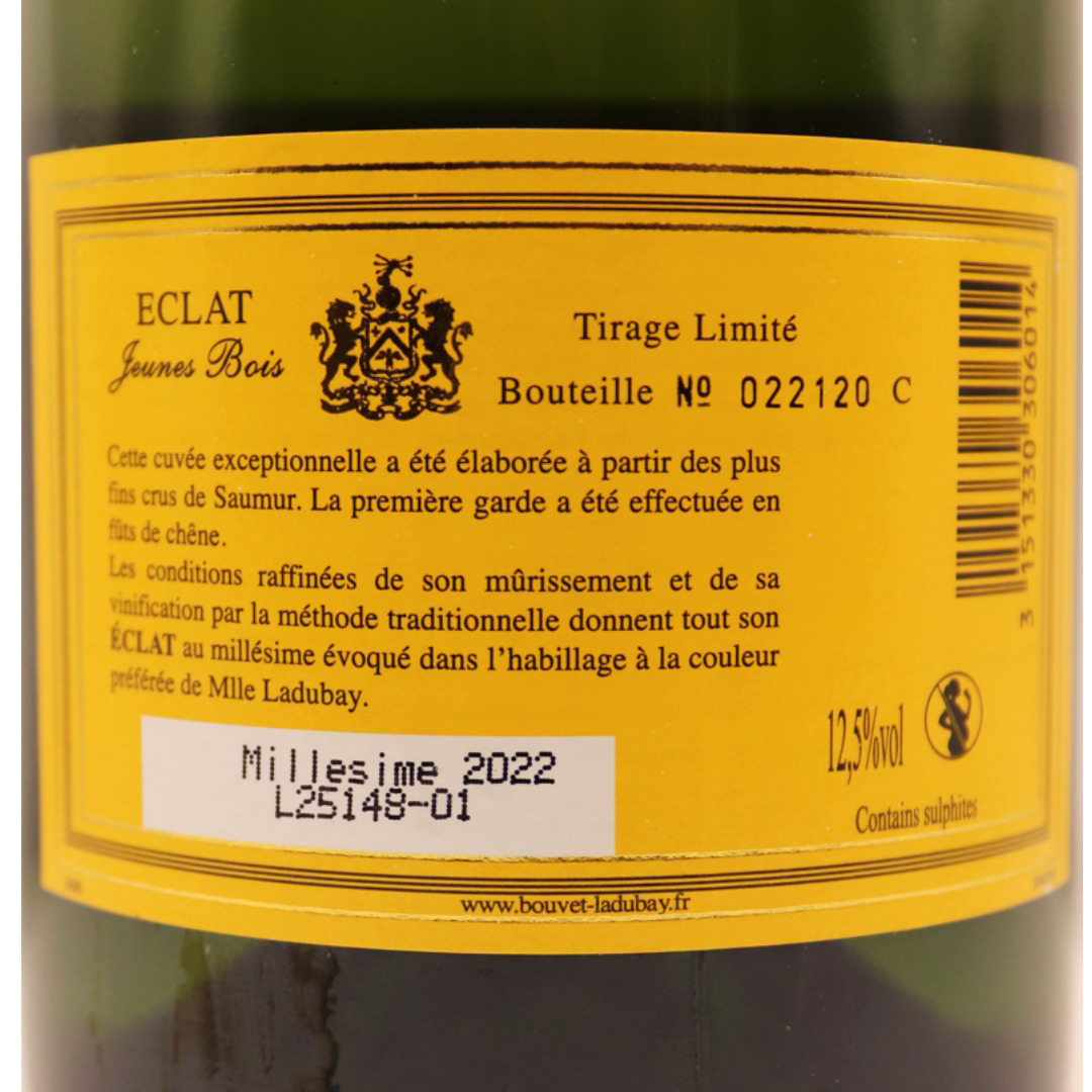 Pétillant Blanc Saumur brut Mademoiselle Ladubay cuvée éclat 75cl – Image 2