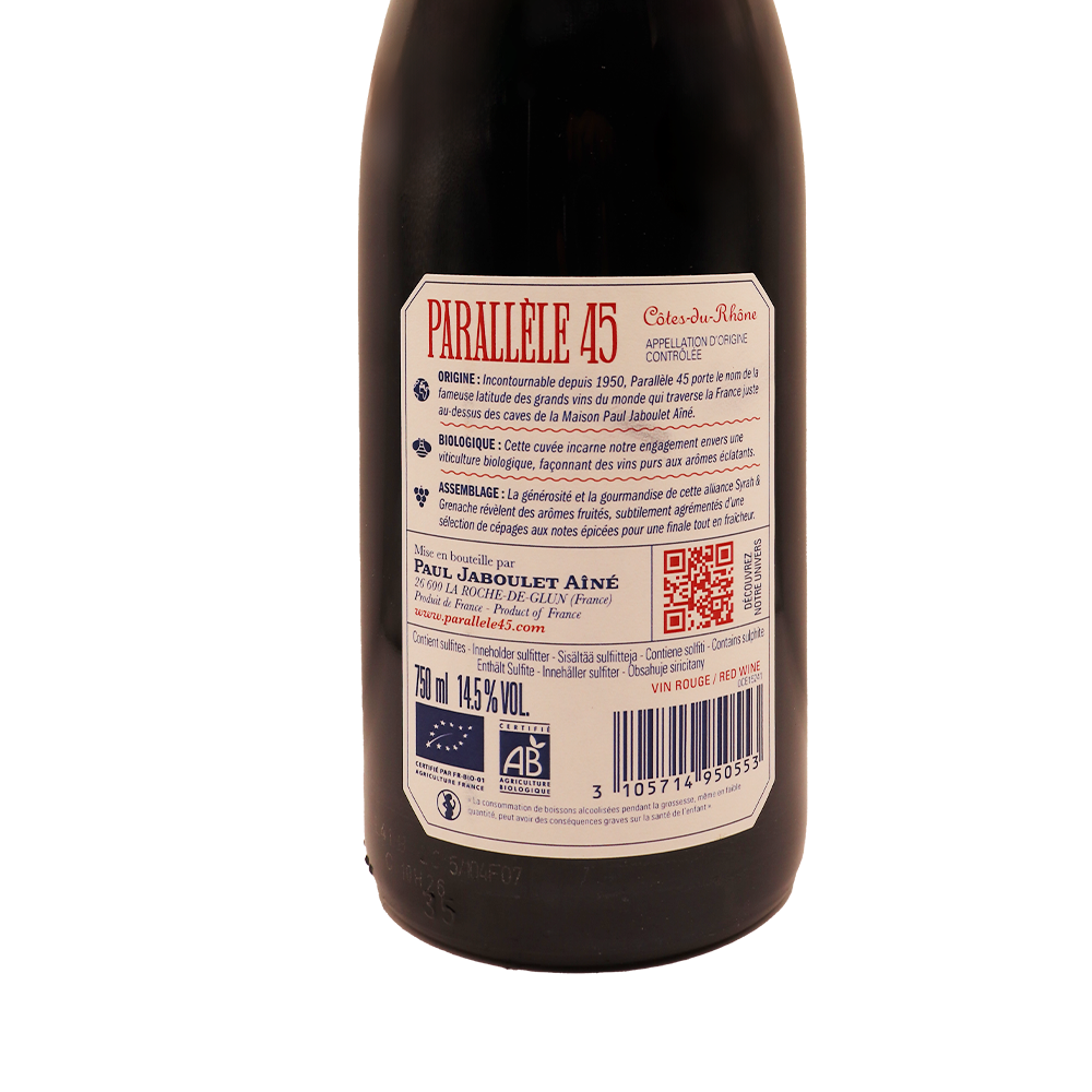 Côtes du Rhône Rouge Jaboulet Parallèle 45 23 75cl – Image 2